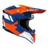 KASK MOTOCYKLOWY AIROH WRAAAP VISION ORANGE BLUE GLOSS M